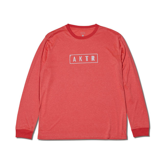 (Copy) AKTR GRUNGE LOGO L/S SPORTS TEE RED【122-019005】