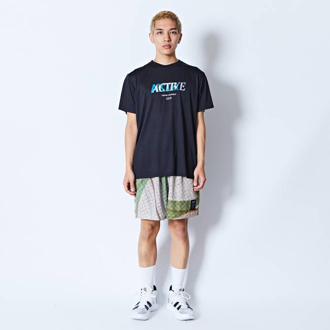 AKTR HALFTONE ACTIVE SPORTS TEE BK【224-005005】