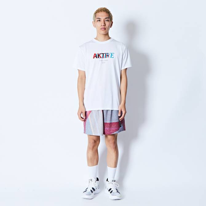 AKTR HALFTONE ACTIVE SPORTS TEE WH【224-005005】