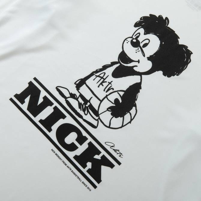 AKTR CARTOON NICK L/S SPORTS TEE WH【224-022005】