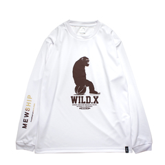 MEWSHIP WILD.X 21 L/S PL <White×Brown>