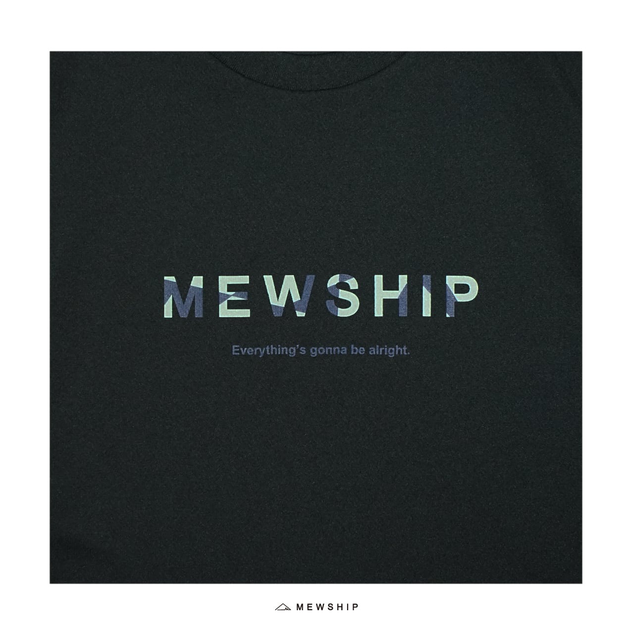 MEWSHIP SLASH LOGO S/S PL 【Black×P.Green×Navy】