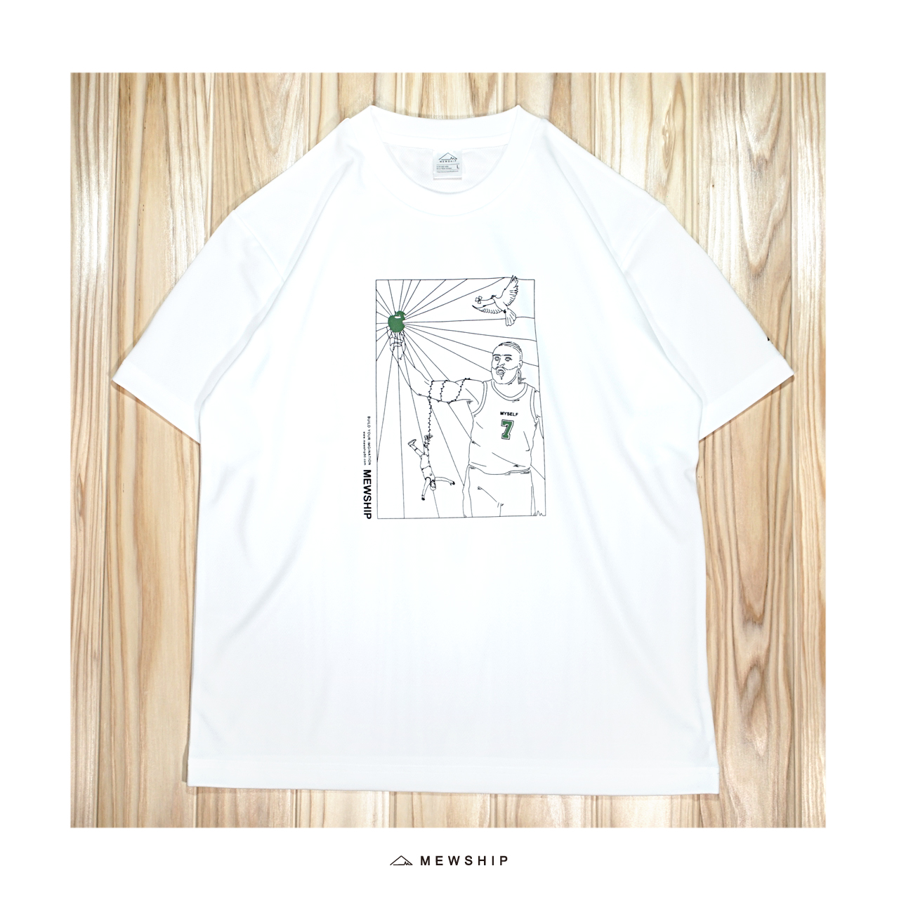 MEWSHIP JB APPLE  S/S PL 【WH×BK×GR】